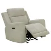 Coaster Fine Furniture 610153P Kennett - Chenille Upholstered Power Recliner Chair - Ivory