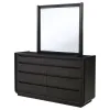 Coaster Fine Furniture 222493M Leandro - 8-Drawer Bedroom Dresser With Mirror - Burnished Black