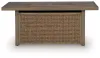 Ashley Furniture PCP790-773 Laguna Heights - Rectangular Fire Pit Table - Beige