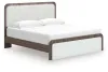 Ashley Furniture PCB1108B8 Kendanport - King Upholstered Bed - White / Brown