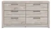 Ashley Furniture PCB1120-31 Ashley Furniture PCB1120-31 Broachmyn - Six Drawer Dresser - Gray