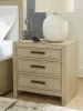 Ashley Furniture B602-93 Calmoro - Three Drawer Night Stand - Gray