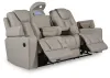 Ashley Furniture PC8330589 Elevate Edges - Reclining Sofa With Drop Down Table - Coin