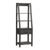 Liberty Furniture 406-HO201 Modern Farmhouse - Leaning Bookcase - Dusty Charcoal