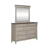 Liberty Furniture 457-BR-DM Ivy Hollow - Dresser & Mirror - Weathered Linen / Dusty Taupe