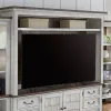 Liberty Furniture 237-EC00 River Place - Entertainment Hutch - Riverstone White & Tobacco