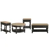 Riverside Furniture 32302 Barrington - 2 Tone Rectangular Cocktail Table - Antique Oak / Matte Black