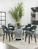 CoasterElevations 115558-S5G Ellie - 5 Piece Mirrored Counter Height Dining Table Set - Gray
