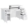 CoasterEssence 801573 Dylan - 4-Drawer Lift Top Office Desk - White High Gloss