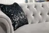 Furniture of America SM2261-PK Rotterdam - Sectional - Warm Gray / Black / Silver