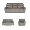 New Classic 22-U092-3FR New Classic 22-U092-3FR Kamari - Power P2 3 Piece Sofa & Loveseat & Recliner - Gray