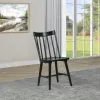 Coaster Fine Furniture 108546BLK Middleton - Solid Wood Dining Side Chair Black (Set of 2) - Black