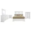Coaster Fine Furniture 215871KW-S5 Mckinney - 5 Piece California King Bedroom Set - Vintage White