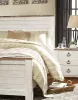 Ashley Furniture B267-57 Ashley Furniture B267-57 Willowton - Queen Panel Headboard - Whitewash