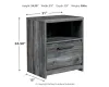 Ashley Furniture B221-91 Baystorm - One Drawer Night Stand - Gray