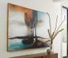 Ashley Furniture A8000337 Brunonia - Wall Art - Teal / Orange / Black