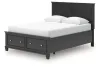 Ashley Furniture B687B17 Ashley Furniture B687B17 Lanolee - Queen Panel Storage Bed - Black