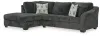 Ashley Furniture 35504S1 Ashley Furniture 35504S1 Biddeford - 2-Piece Sectional With Laf Corner Chaise - Ebony