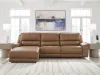 Ashley Furniture PCU62606S23 Ashley Furniture PCU62606S23 DeepWakes - 3-Piece Power Reclining Sofa With LAF Press Back Power Chaise - Caramel