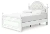 Ashley Furniture PCB1819B10 Kozlani - Full Upholstered Panel Storage Bed - White