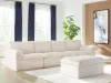 Ashley Furniture PC84304S1 Fannin - 4-Piece Sectional With Ottoman - Ivory