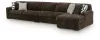 Ashley Furniture 98104S9 Ashley Furniture 98104S9 Midnight-Madness - 3-Piece Sectional With LAF Sofa And RAF Corner Chaise - Chocolate
