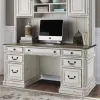 Liberty Furniture 244-HOJ-CS Magnolia Manor - Credenza - Antique White & Weathered Bark