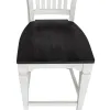 Liberty Furniture 417-C150024 Allyson Park - Counter Height Slat Back Chair - Wirebrushed White / Charcoal