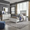 Liberty Furniture 417-YBR-FPBDM Liberty Furniture 417-YBR-FPBDM Allyson Park - 3 Piece Bedroom Set (Full Panel Bed, Dresser & Mirror) - Wirebrushed White / Charcoal