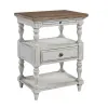 Liberty Furniture 652-BR62 Farmhouse Reimagined - 1 Drawer Nightstand - Antique White / Chestnut Tops