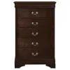 CoasterEveryday 202411T-S5 Louis Philippe - 5 Piece Twin Bedroom Set - Cappuccino