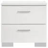 CoasterEssence 203500KE-S5L Felicity - 5 Piece Eastern King Bedroom Set - White Gloss