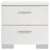 CoasterEssence 203500KW-S4L Felicity - 4 Piece California King Bedroom Set With LED - White High Gloss