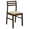 CoasterEveryday 130005 Bucknell - 3 Piece Round Drop Leaf Dining Table Set - Cappuccino