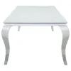 CoasterElevations 115081 Carone - Rectangular Glass Top Dining Table - White And Chrome - Metal And Glass