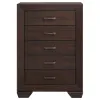 CoasterEveryday 204395 Kauffman - 5-Drawer Bedroom Chest - Dark Cocoa