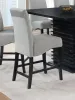 CoasterEssence 102069GRY Stanton - Upholstered Counter Chairs (Set of 2) - Gray And Black