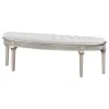 Coaster Fine Furniture 223396 Evangeline - Curved Fabric Upholstered Bench - Silver Oak