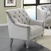 CoasterElevations 508463 Avonlea - Velvet Upholstered Sloped Arm Chair - Pearl Silver