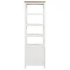 Coaster Fine Furniture 708254 Hollis - 4-Shelf Wood Media Tower With Drawers - Brown And White