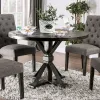 Furniture of America CM3735RT Alfred - Round Table - Antique Black / Ivory