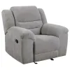 Coaster Fine Furniture 602553 Gilson - Chenille Upholstered Reclining Glider Recliner - Gray