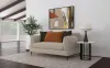 Coaster Fine Furniture 509412 Jade - Chenille Upholstered Sculpted Track Arm Loveseat - Latte