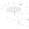 Coaster Fine Furniture 707897 Ozella - Round End Side Table With Recessed Top Sandy - Black