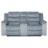 New Classic U1816-25-GRY New Classic U1816-25-GRY Willow - Console Loveseat With Dual Recliners - Gray