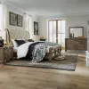 Liberty Furniture 615-BR-KCSDMN Liberty Furniture 615-BR-KCSDMN Americana Farmhouse - 4 Piece Bedroom Set (California King Sleigh Bed, Dresser & Mirror, Night Stand) - Dusty Taupe