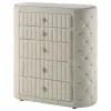Coaster Fine Furniture 360115 Sonya - 5-Drawer Upholstered Bedroom Chest Of Drawers - Ivory