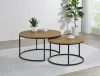 Coaster Fine Furniture 736030 Lainey - 2 Piece Round Nesting Coffee Table - Mango