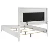 Coaster Fine Furniture 215791Q-S5 Cassia - 5 Piece Queen LED Bedroom Set - White High Gloss