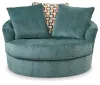 Ashley Furniture 9220621 Laylabrook - Oversized Swivel Accent Chair - Teal